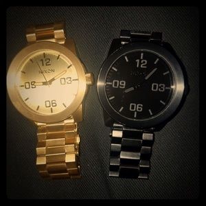 2 Nixon stainless steel CorporalSS 1 Gold &1 Black